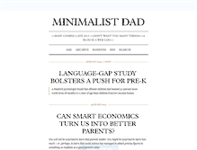 Tablet Screenshot of minimalistdad.com